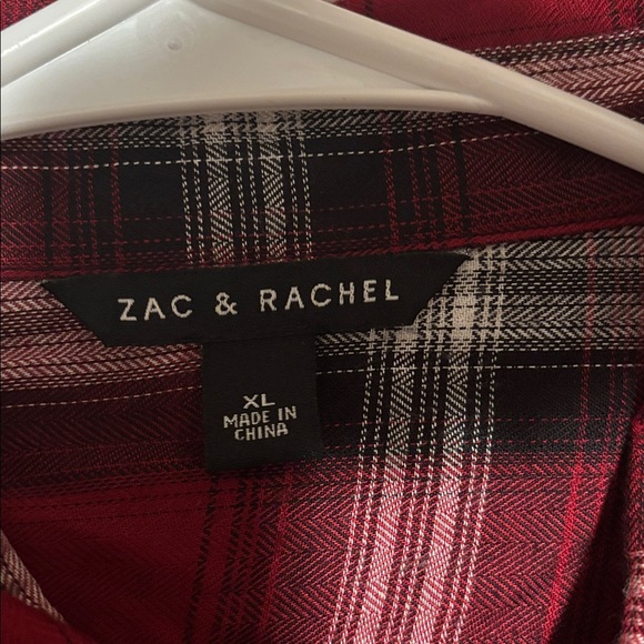 Zac & Rachel Red and Black Plaid Shirt - Picture 4 of 4